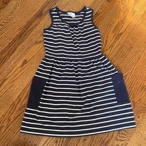 Hanna Andersson striped dress, girls size 120 (6-7)